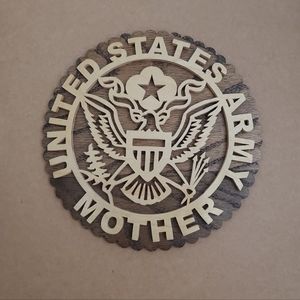 Handmade Scroll Saw United States Army Mother Plaque